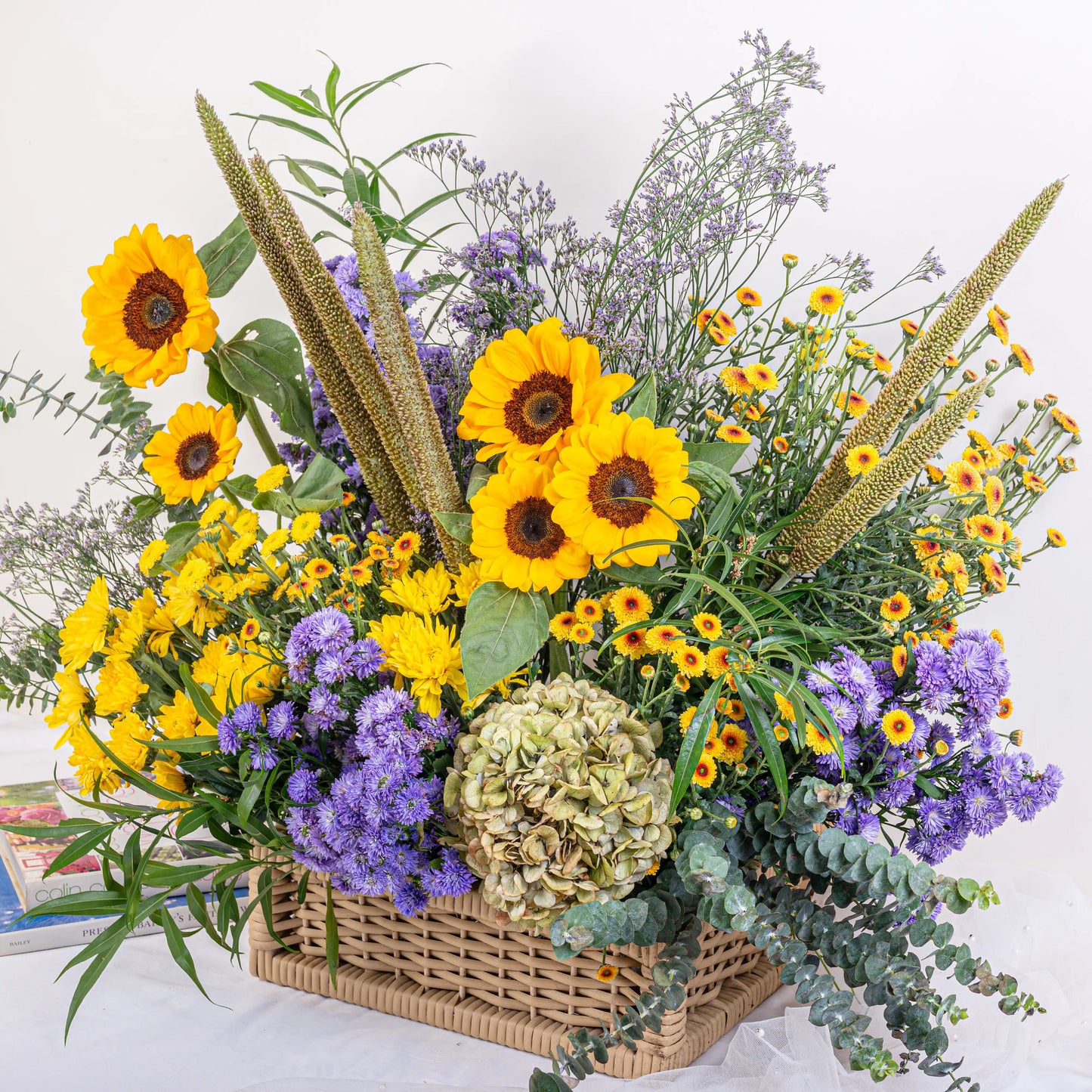 basket sunflower