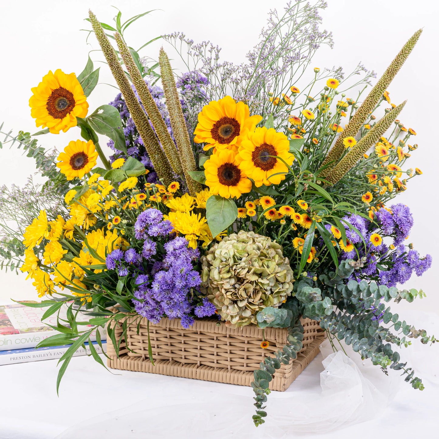 basket sunflower