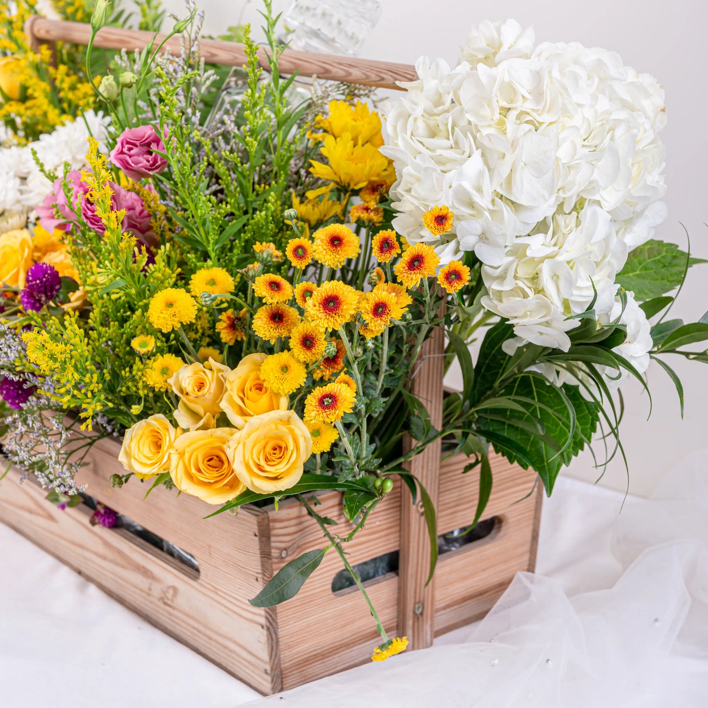 yellow white pink