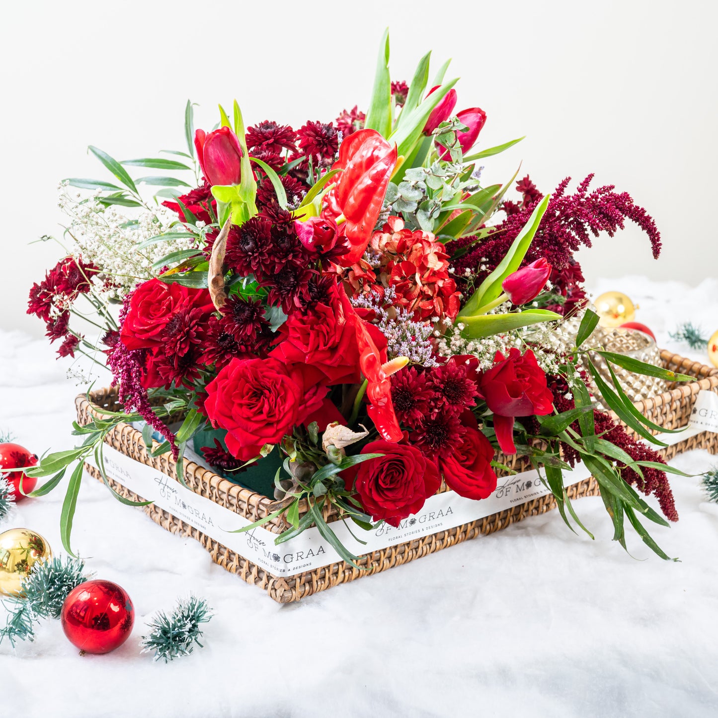 redroses pot christrmas