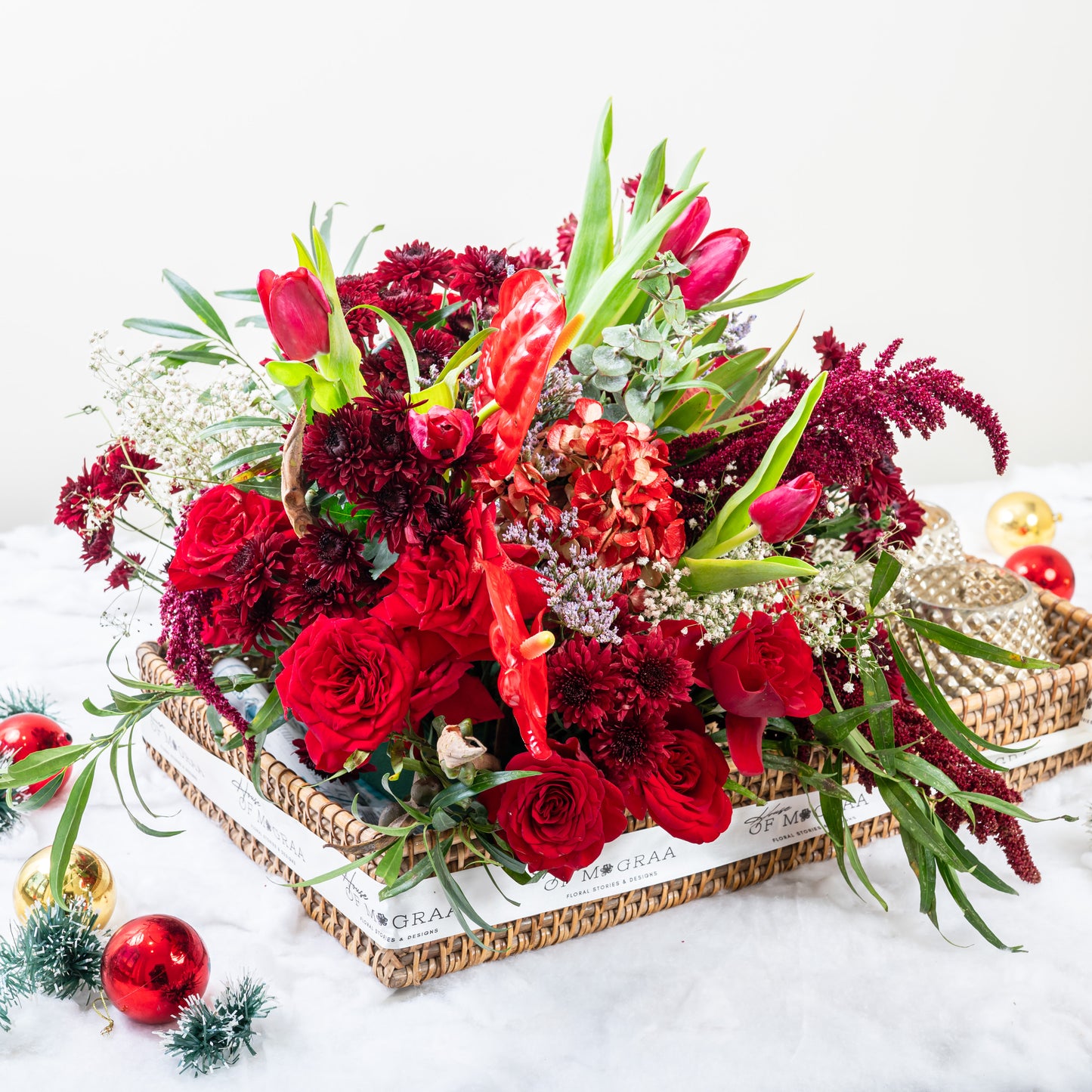redroses pot christrmas
