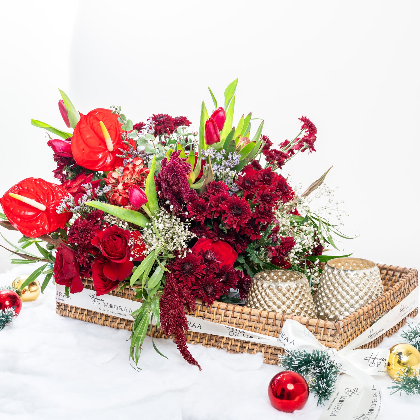 redroses pot christrmas