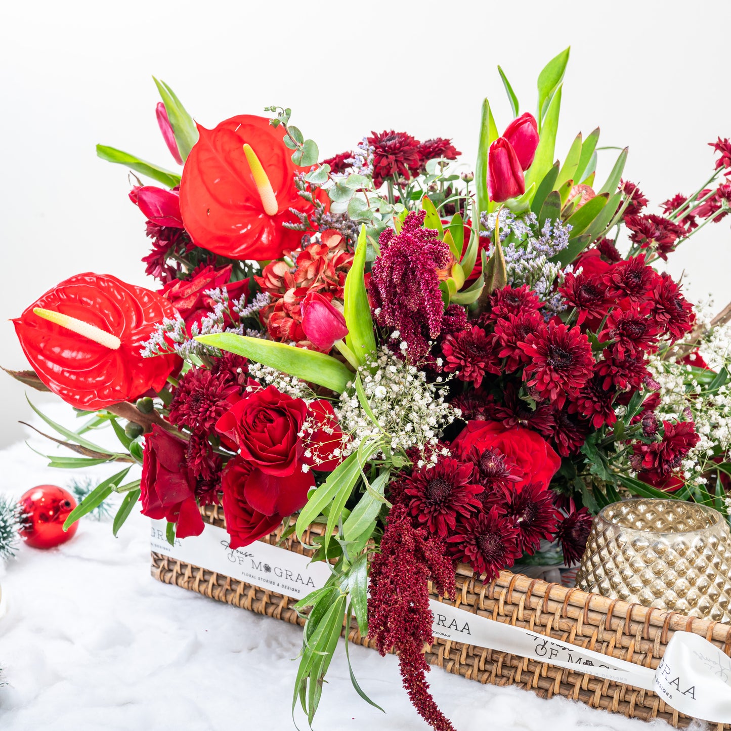 redroses pot christrmas