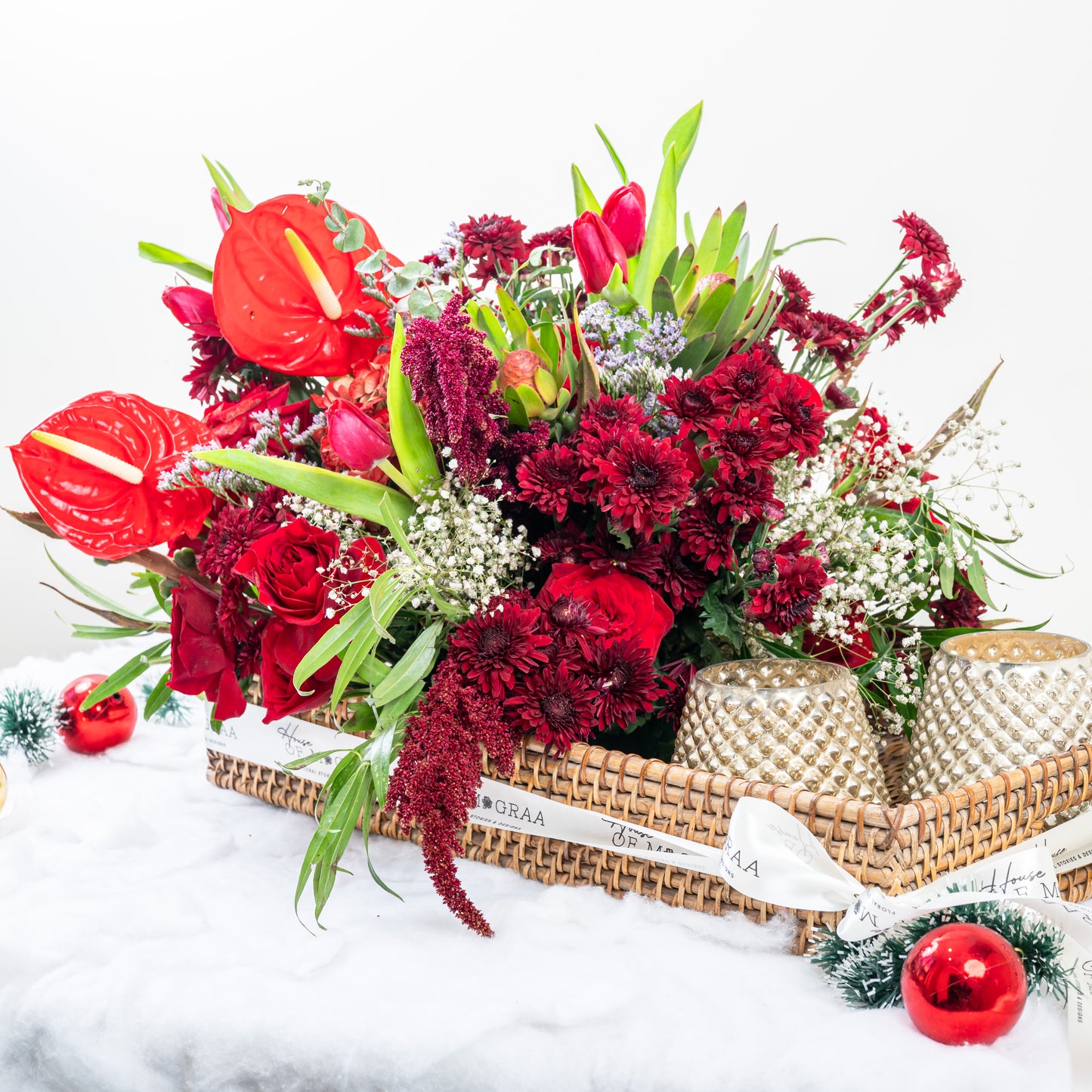 redroses pot christrmas