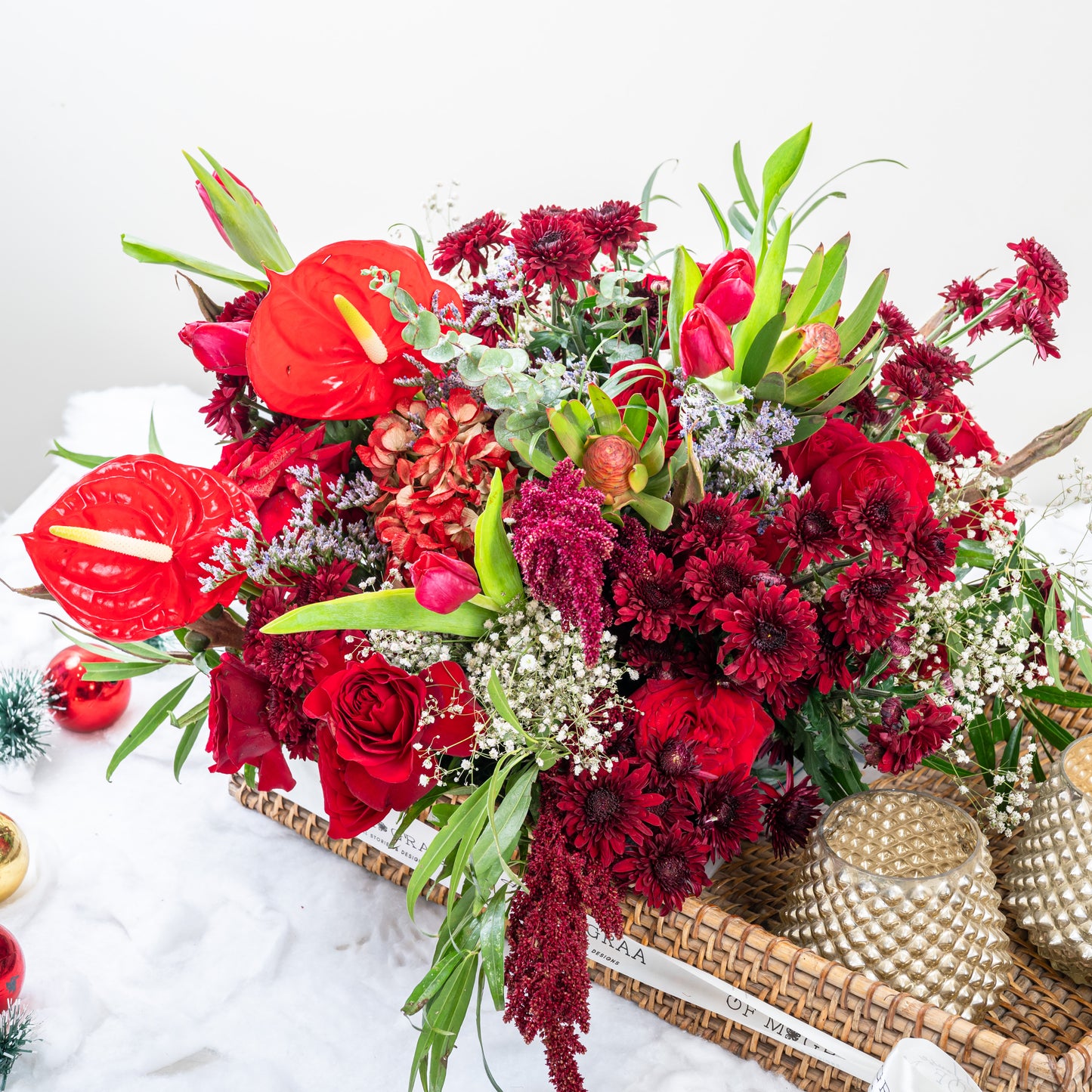 redroses pot christrmas
