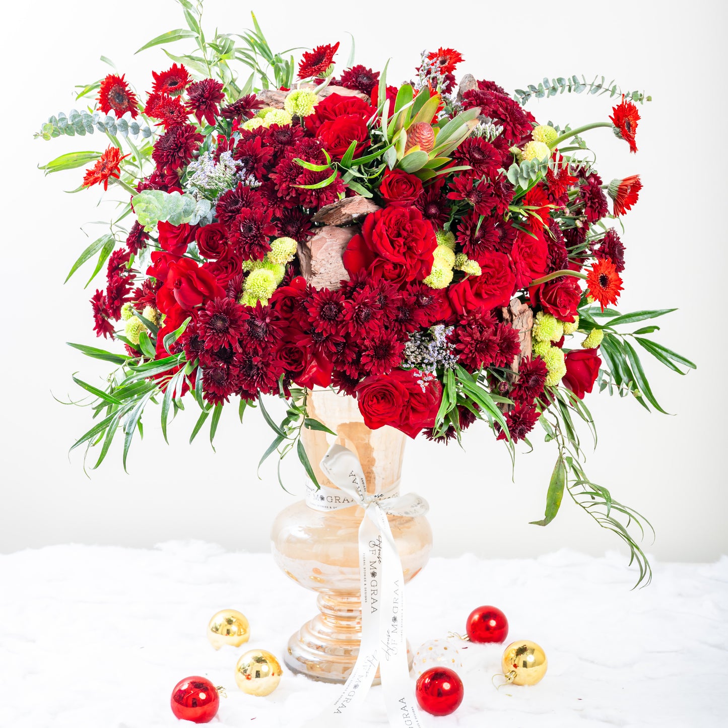 christmas pot glass