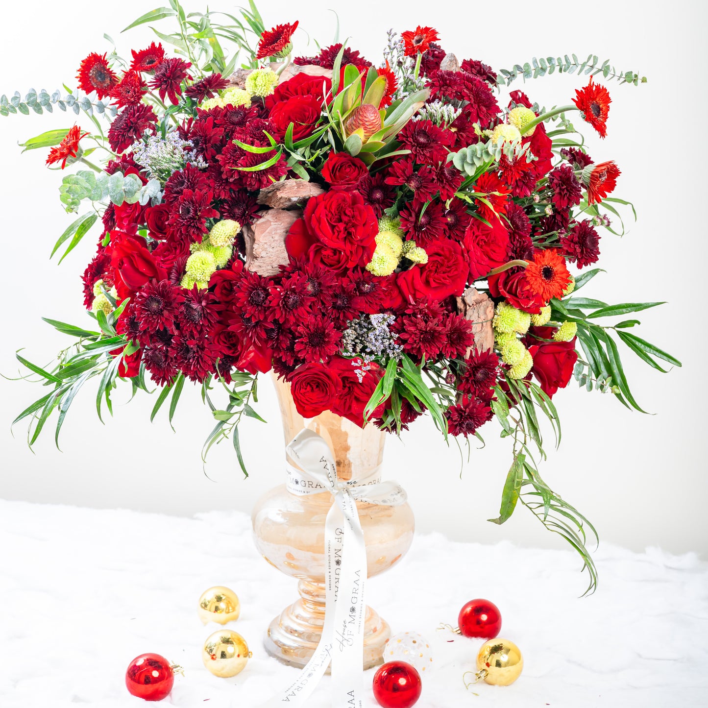 christmas pot glass
